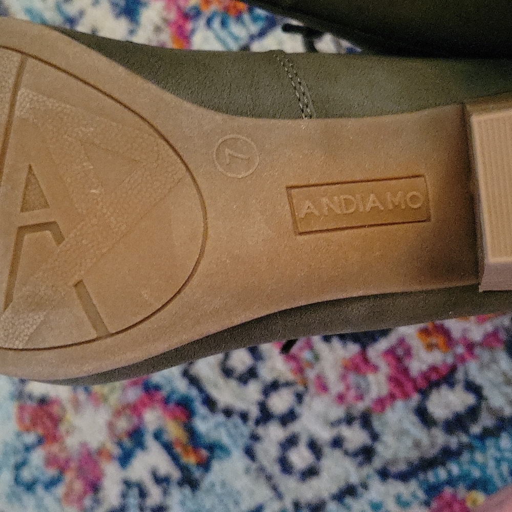Army Green lace up booties - Picture 4 of 5